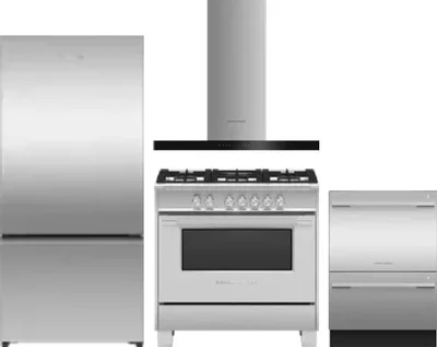 4 Piece Package Includes Refrigerator, Range, Hood And Dishwasher